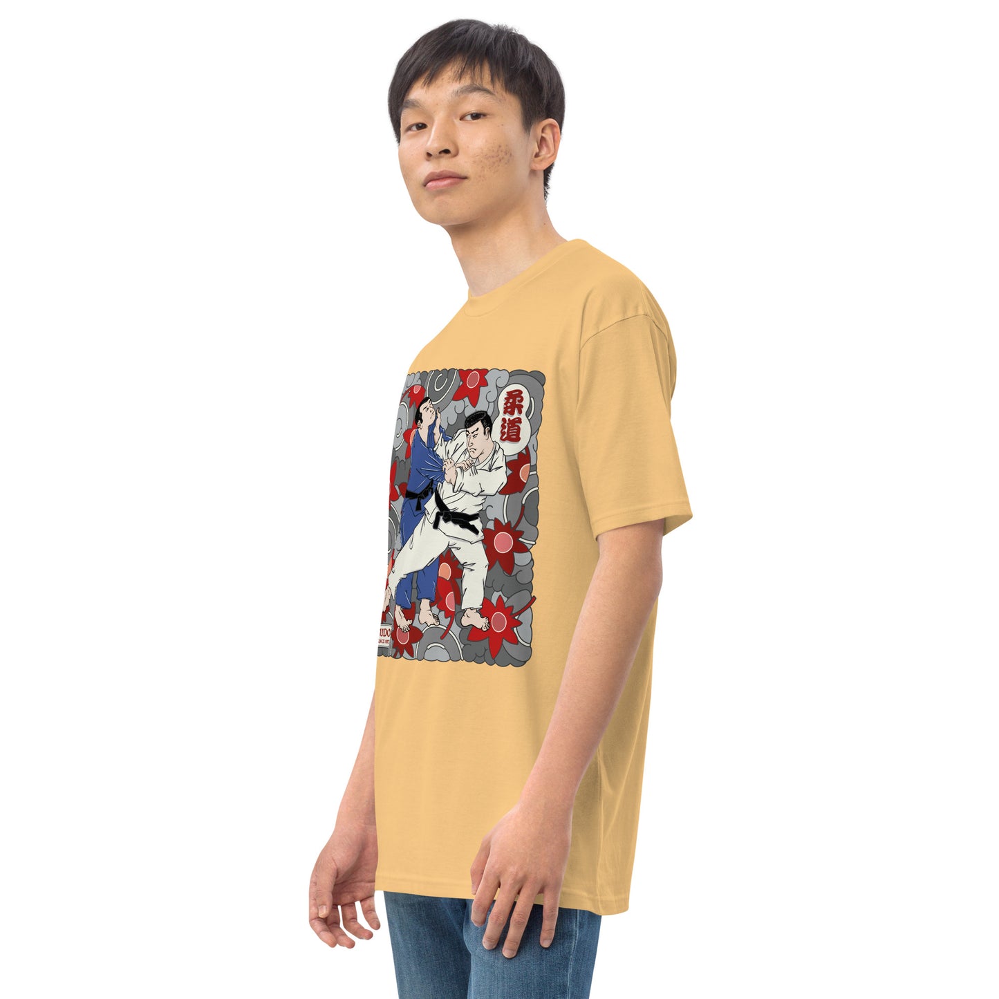 men's t-shirt vintage gold left front