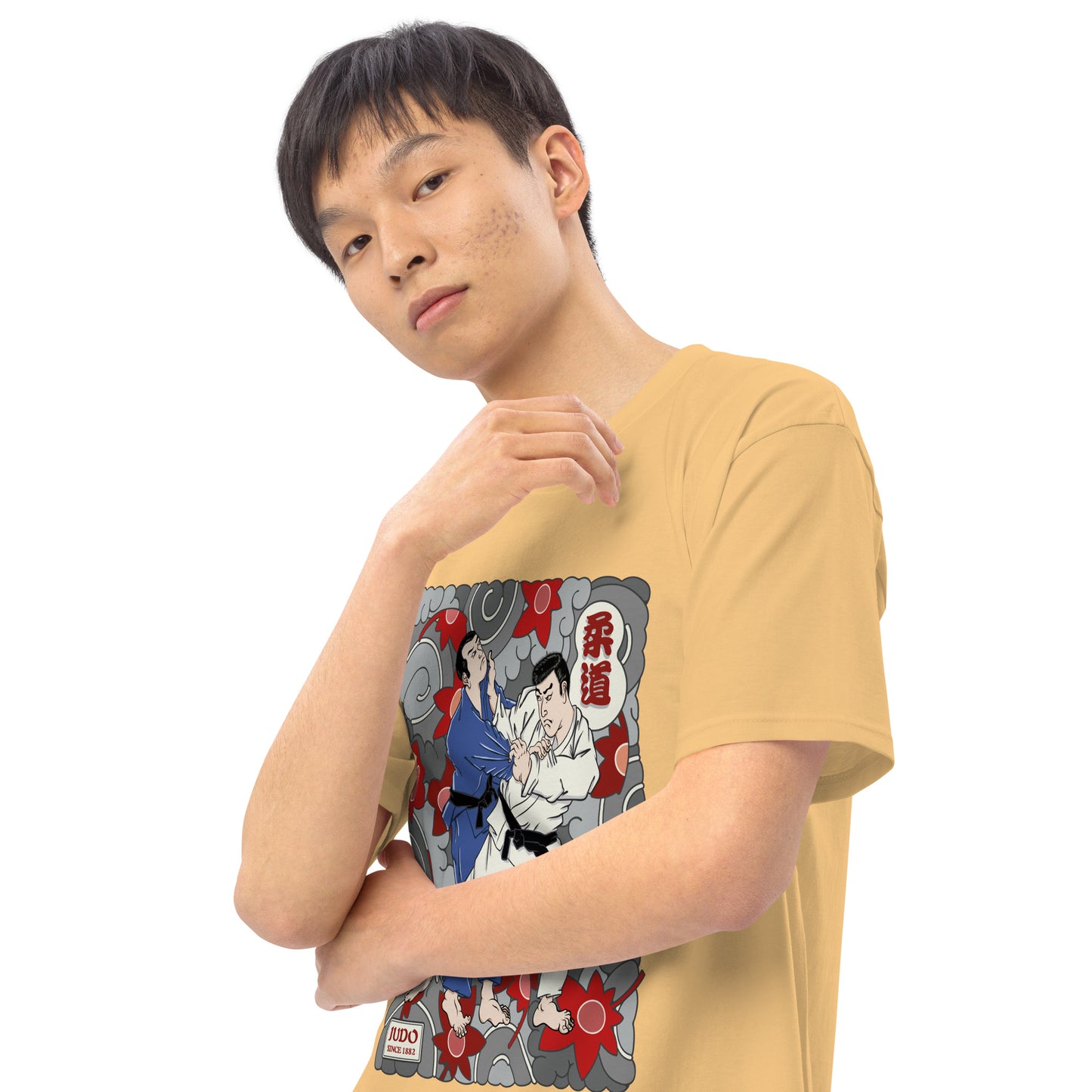 men t-shirt vintage gold