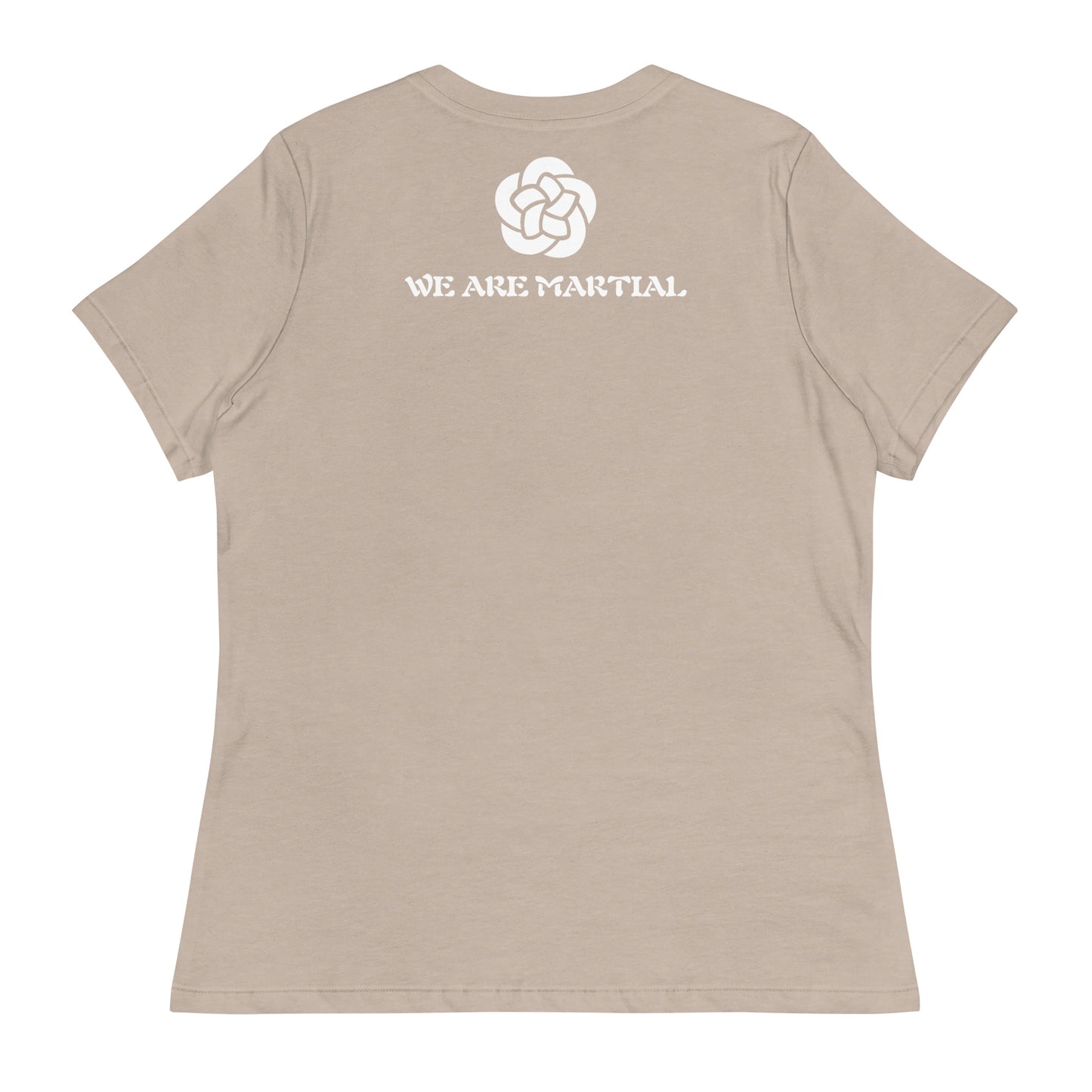 Women t-shirt heather stone back