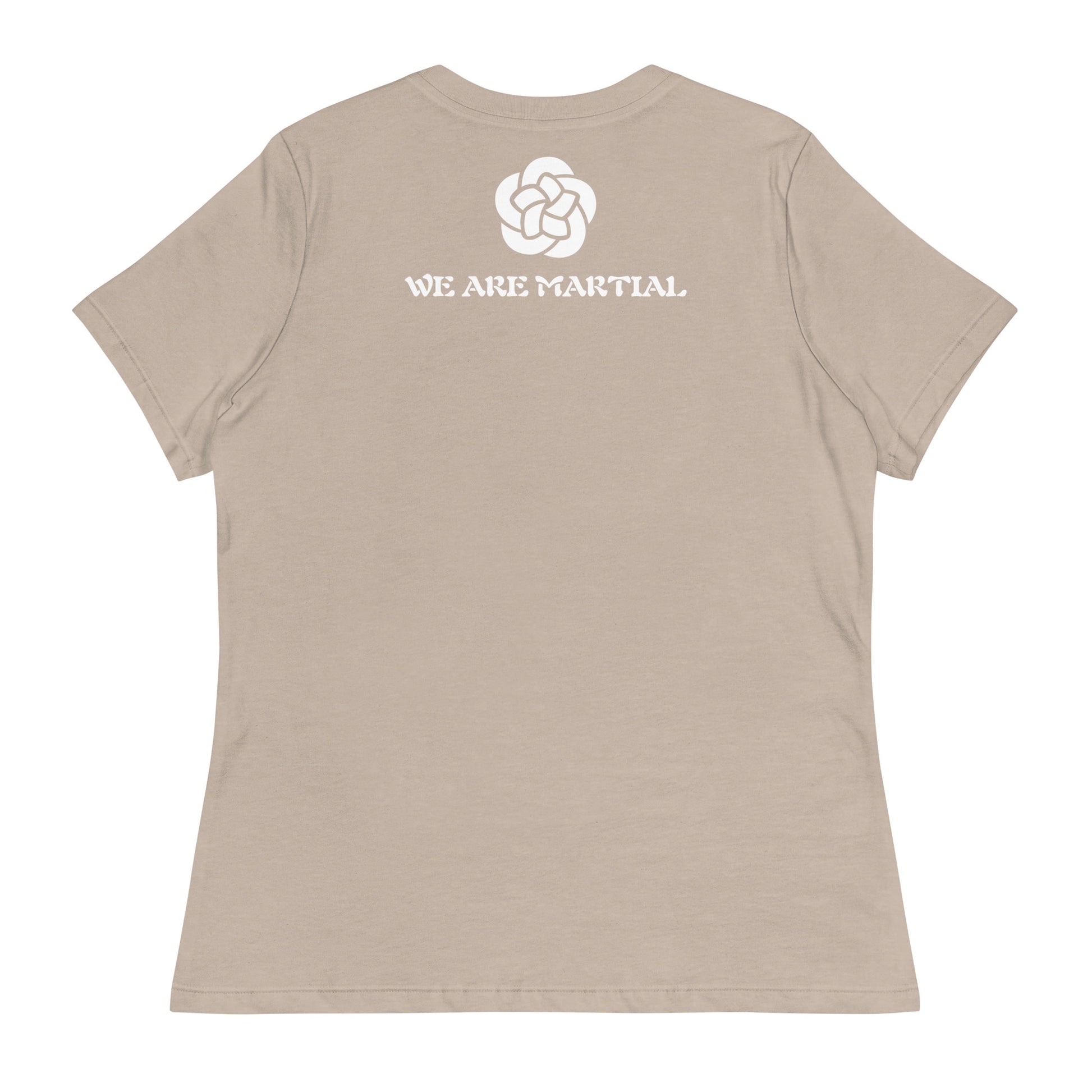 Women t-shirt heather stone back