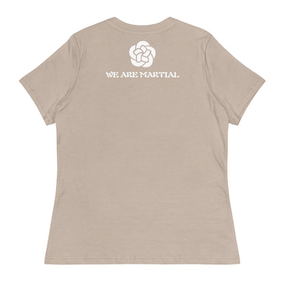 Women t-shirt heather stone back